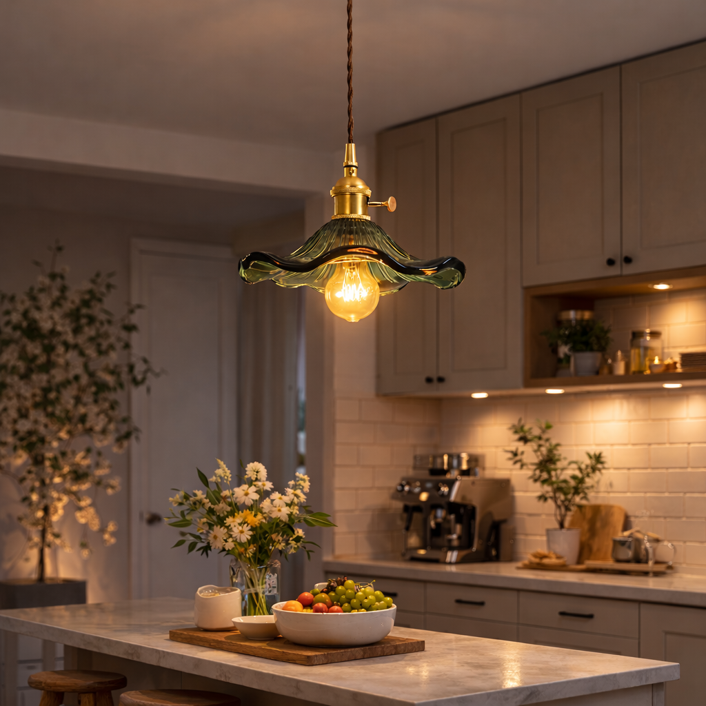 The Zyron Coloured Glass Pendant LED Lamp Ceiling Light