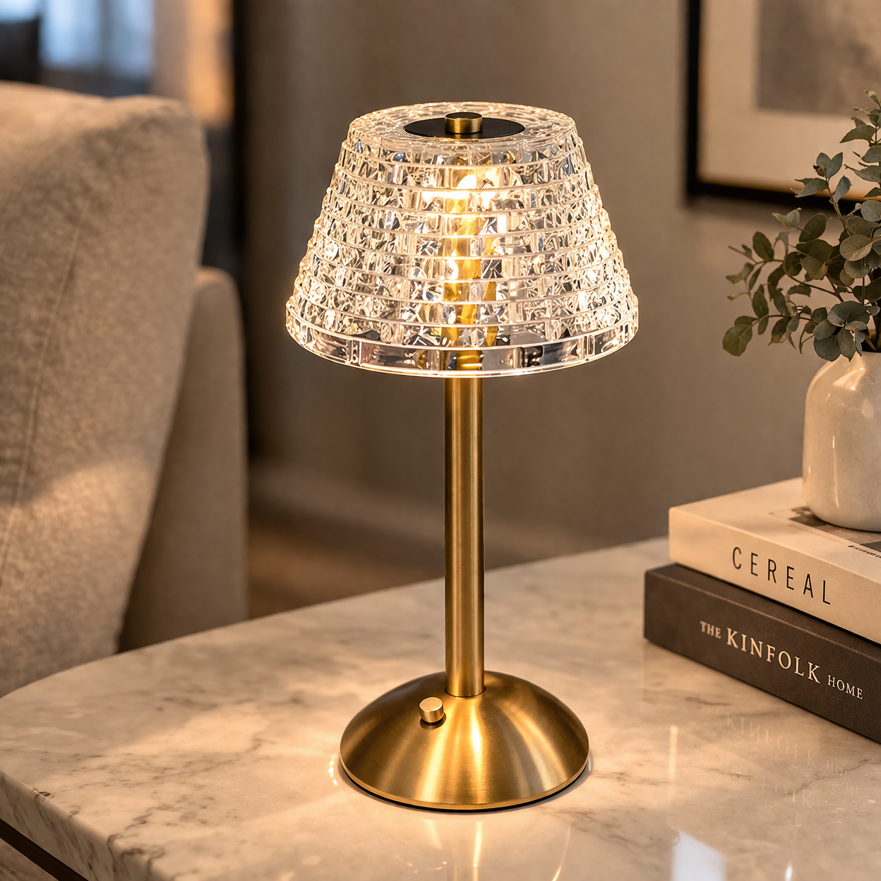 The Crylex Nordic Crystal USB Rechargeable Lamp