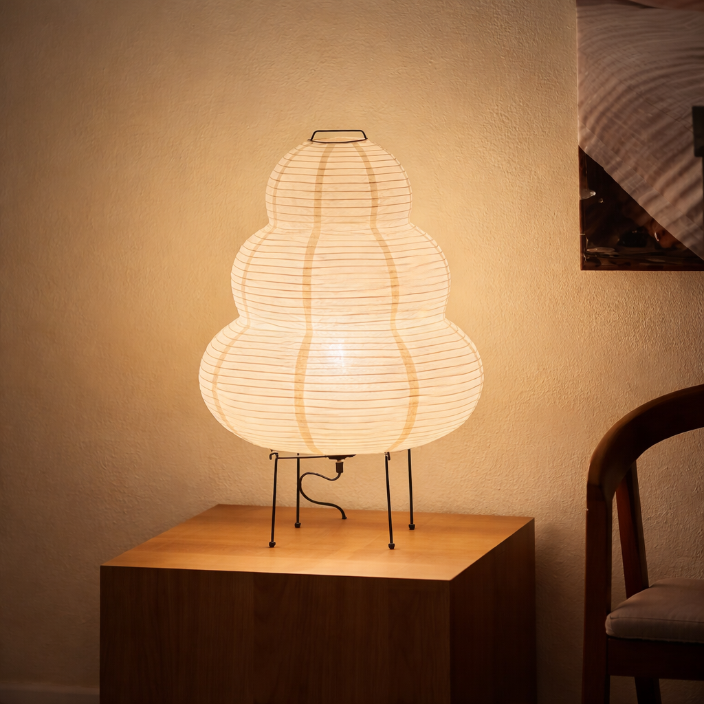 The Ryza Japanese Rice Paper LED Table Lamp