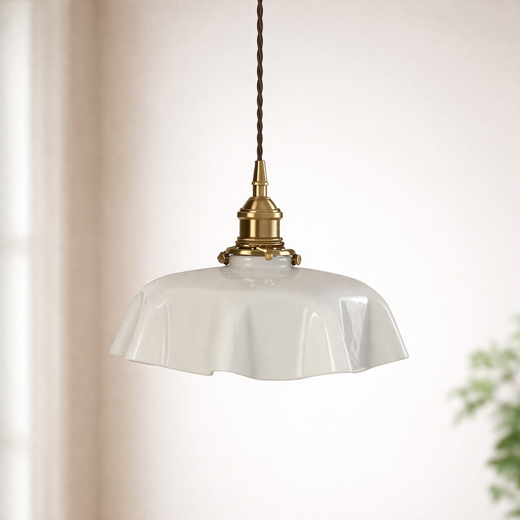 The Petrix Glass Flower Pendant Ceiling Light