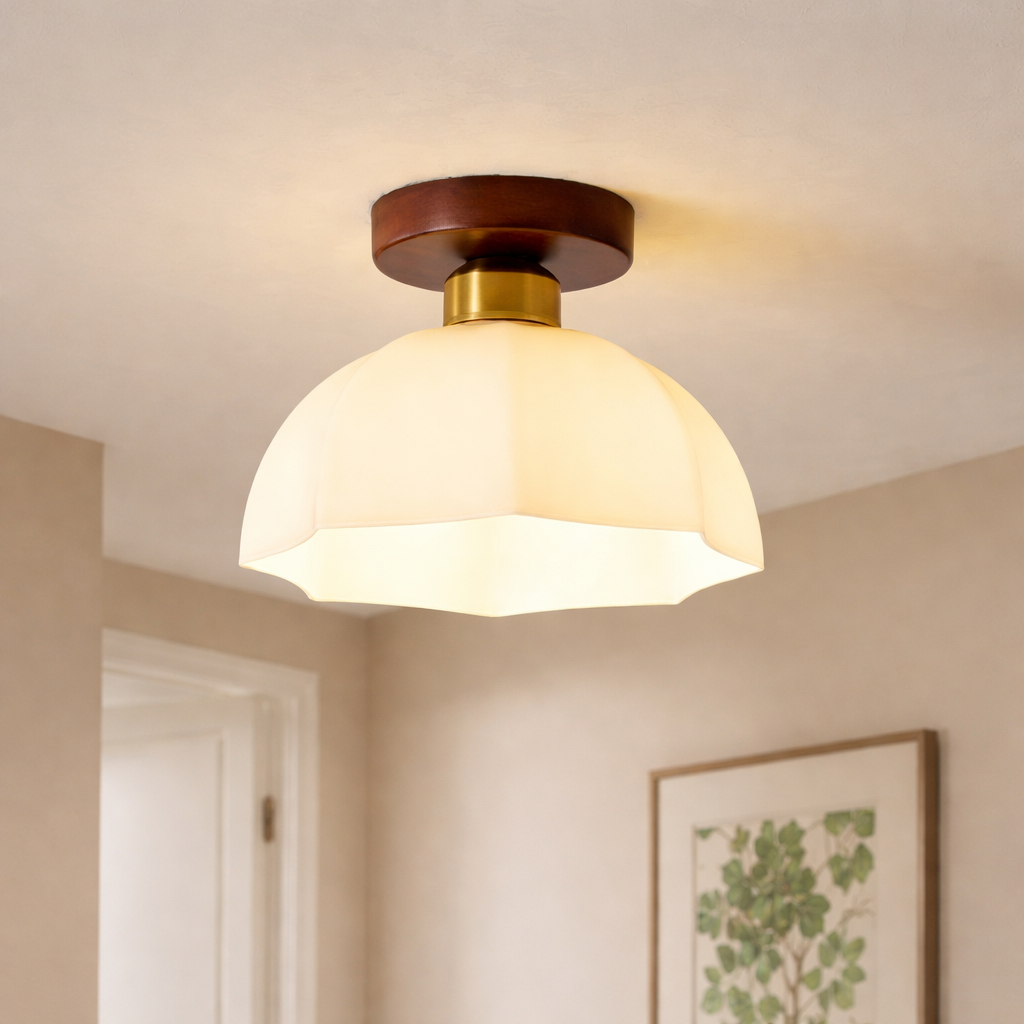 The Walnix Chinese Walnut Ceiling Light