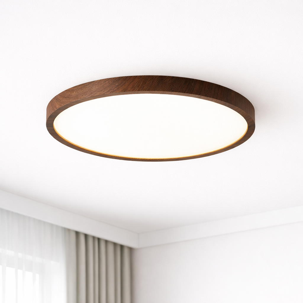 The Walrix Walnut LED Modern Slim Ceiling Light