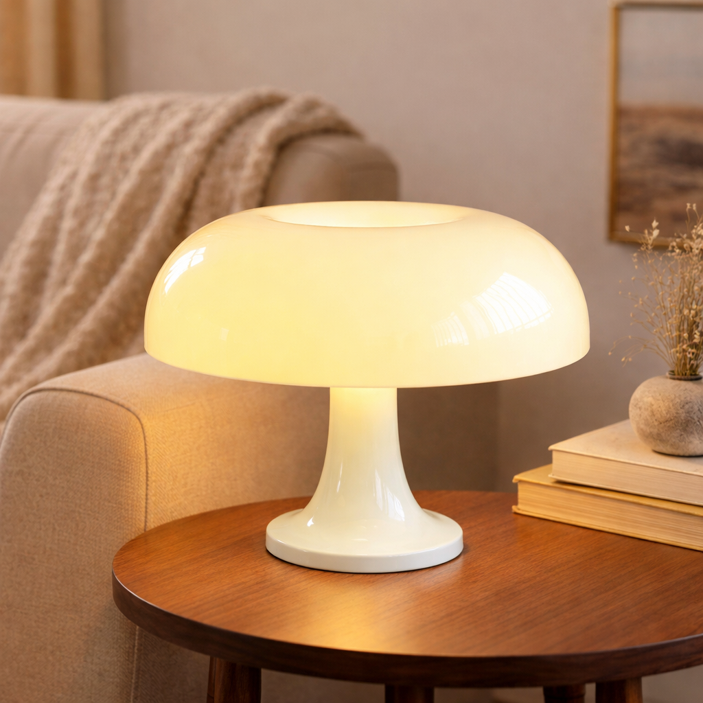 The Nuvex Modern LED Mushroom Bedside Table Lamp