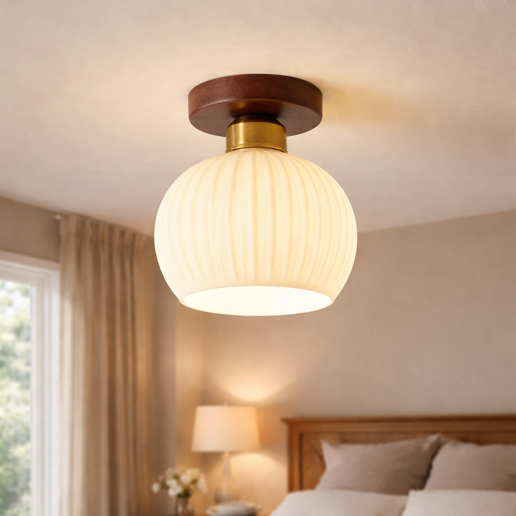 The Walnix Chinese Walnut Ceiling Light
