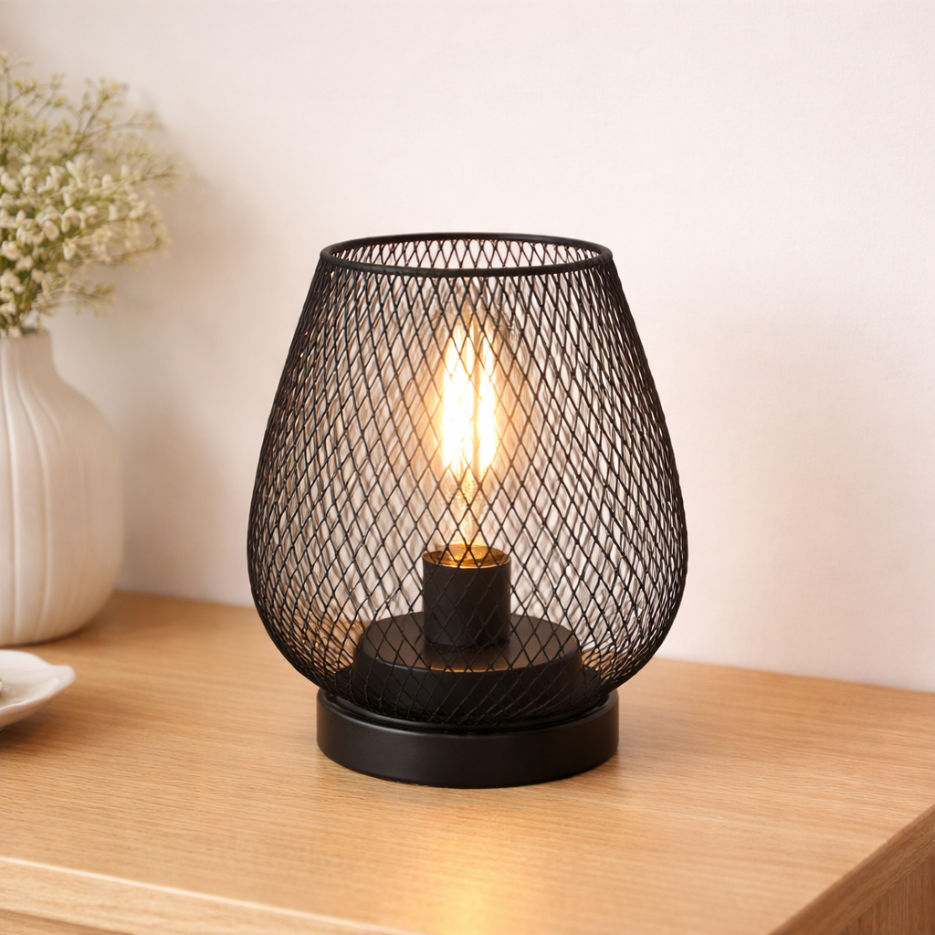 The Cagero Geometric Birdcage LED Table Lamp