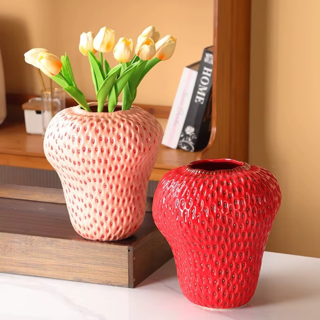 The Berryra Ceramic Strawberry Vase