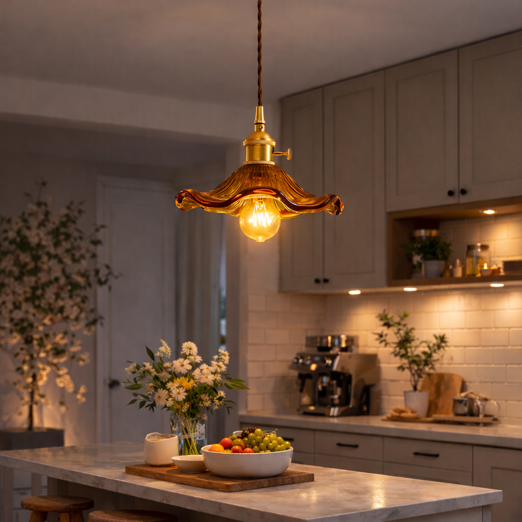 The Zyron Coloured Glass Pendant LED Lamp Ceiling Light