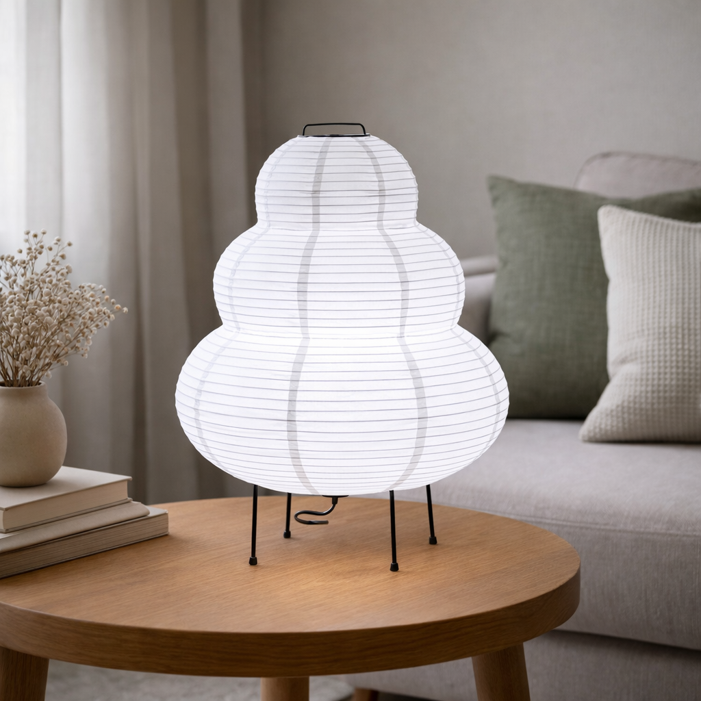 The Ryza Japanese Rice Paper LED Table Lamp
