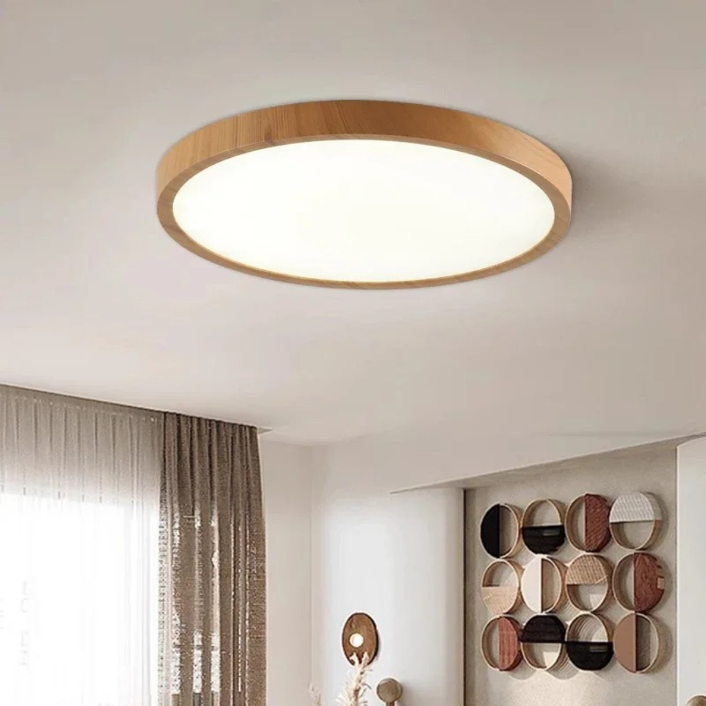 The Walrix Walnut LED Modern Slim Ceiling Light