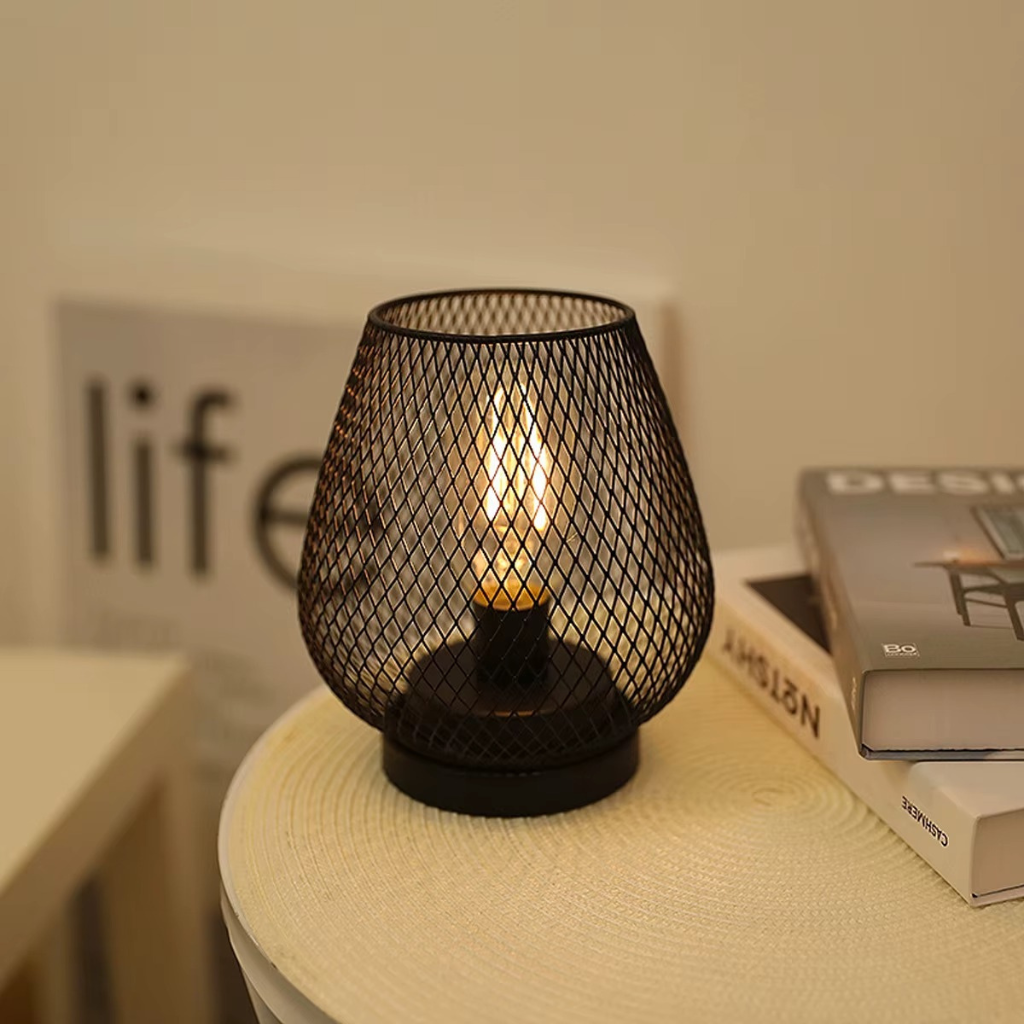 The Cagero Geometric Birdcage LED Table Lamp