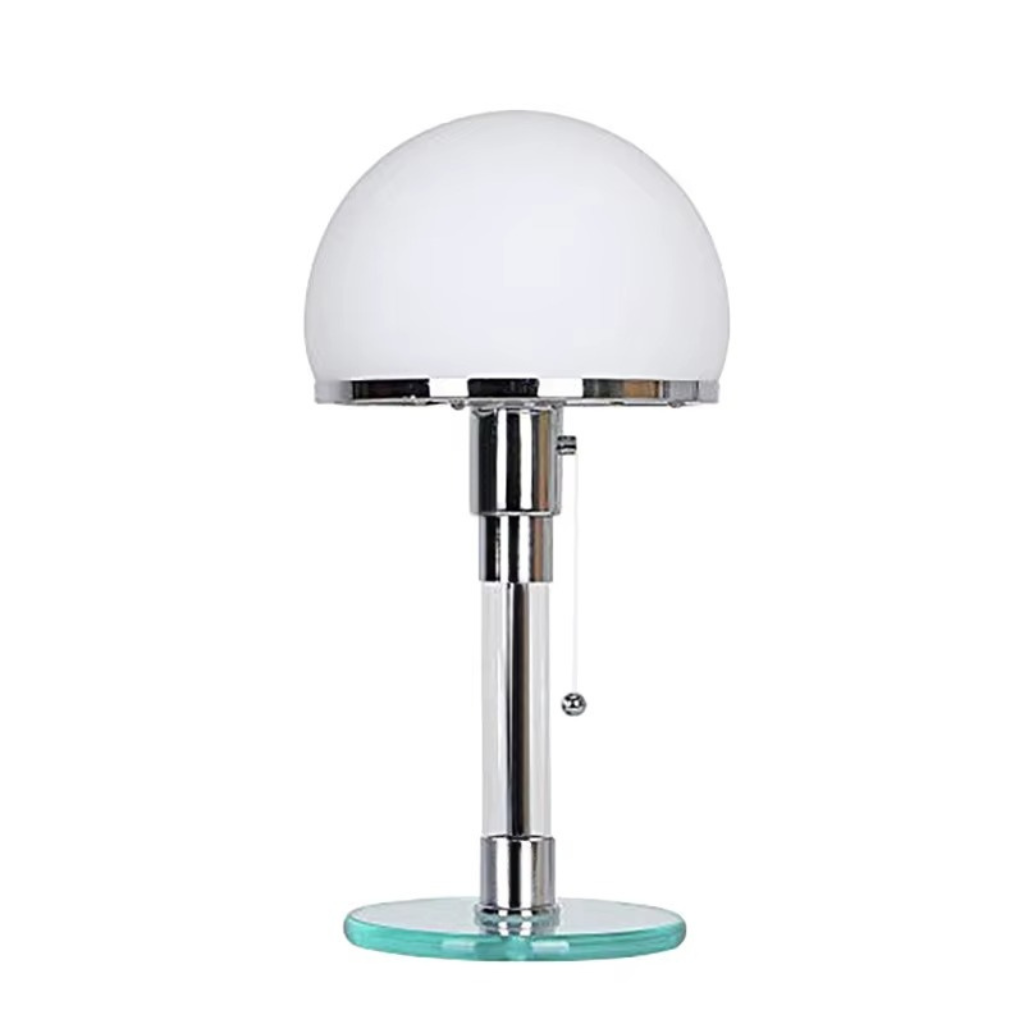 The Aurox Bauhaus Glass Bedside Table Lamp