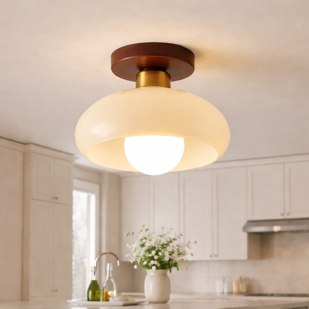 The Walnix Chinese Walnut Ceiling Light