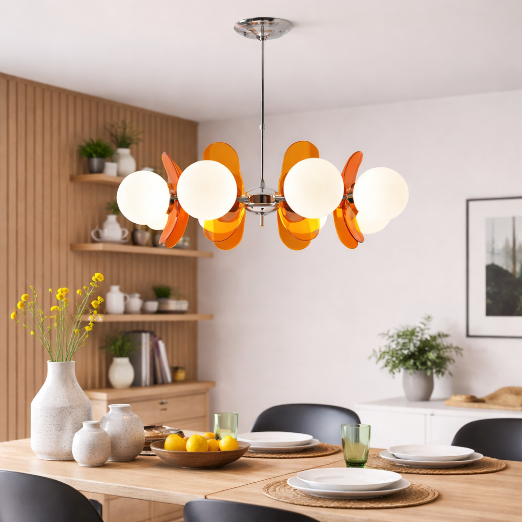 The Phoryx Bauhaus Multi Head Dining Chandelier Light