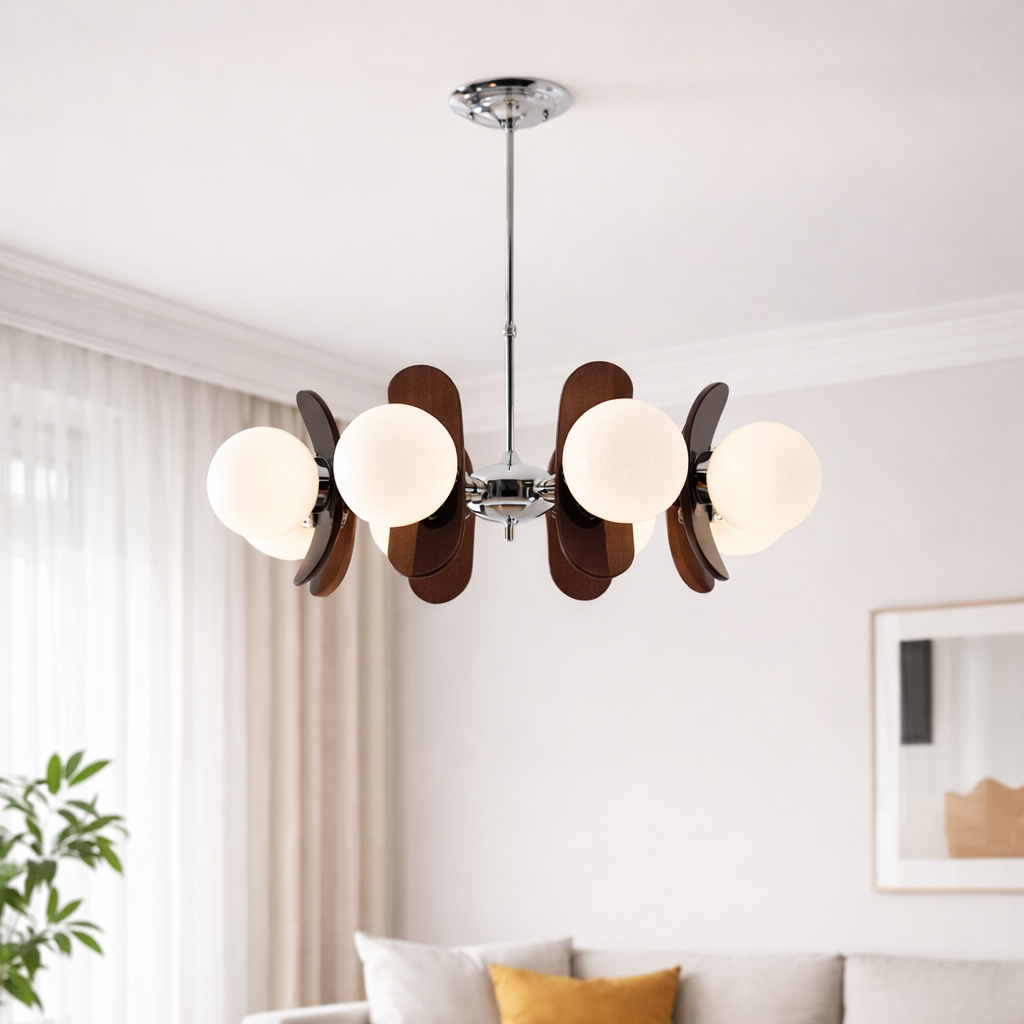 The Phoryx Bauhaus Multi Head Dining Chandelier Light