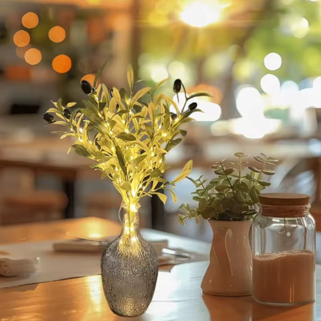 The Olvex Olive Leaf String Decorative Indoor Lights