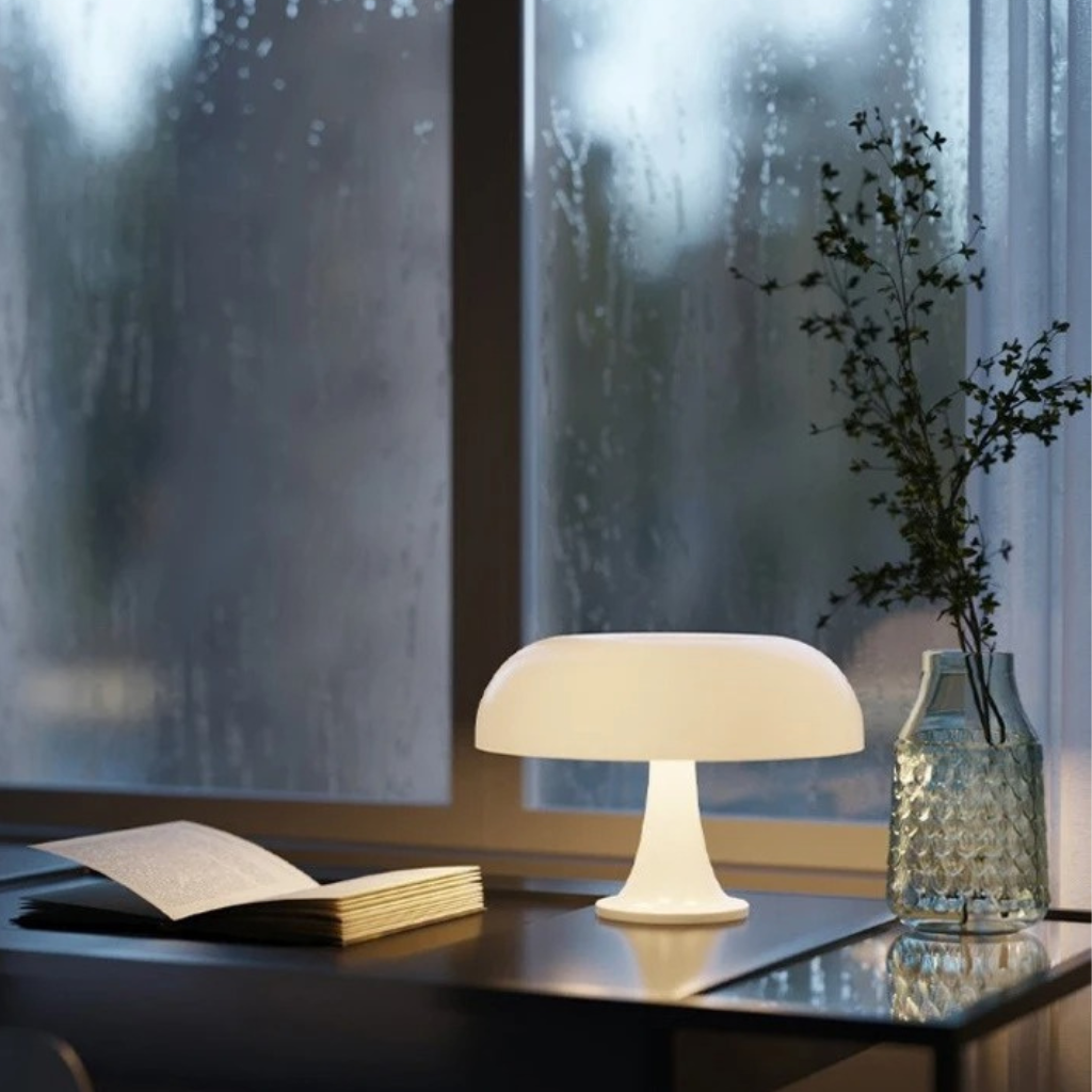 The Nuvra Mushroom Minimalist Bedside Table Lamp