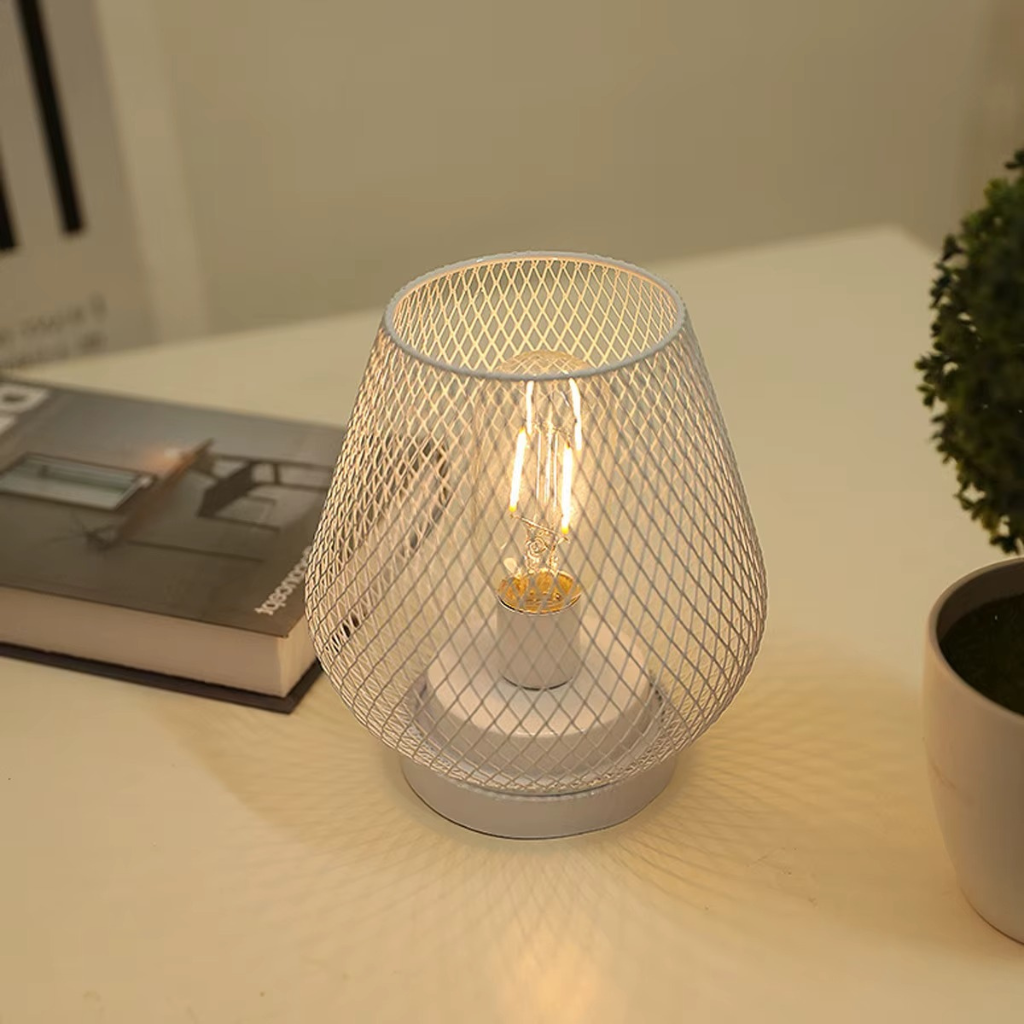 The Cagero Geometric Birdcage LED Table Lamp