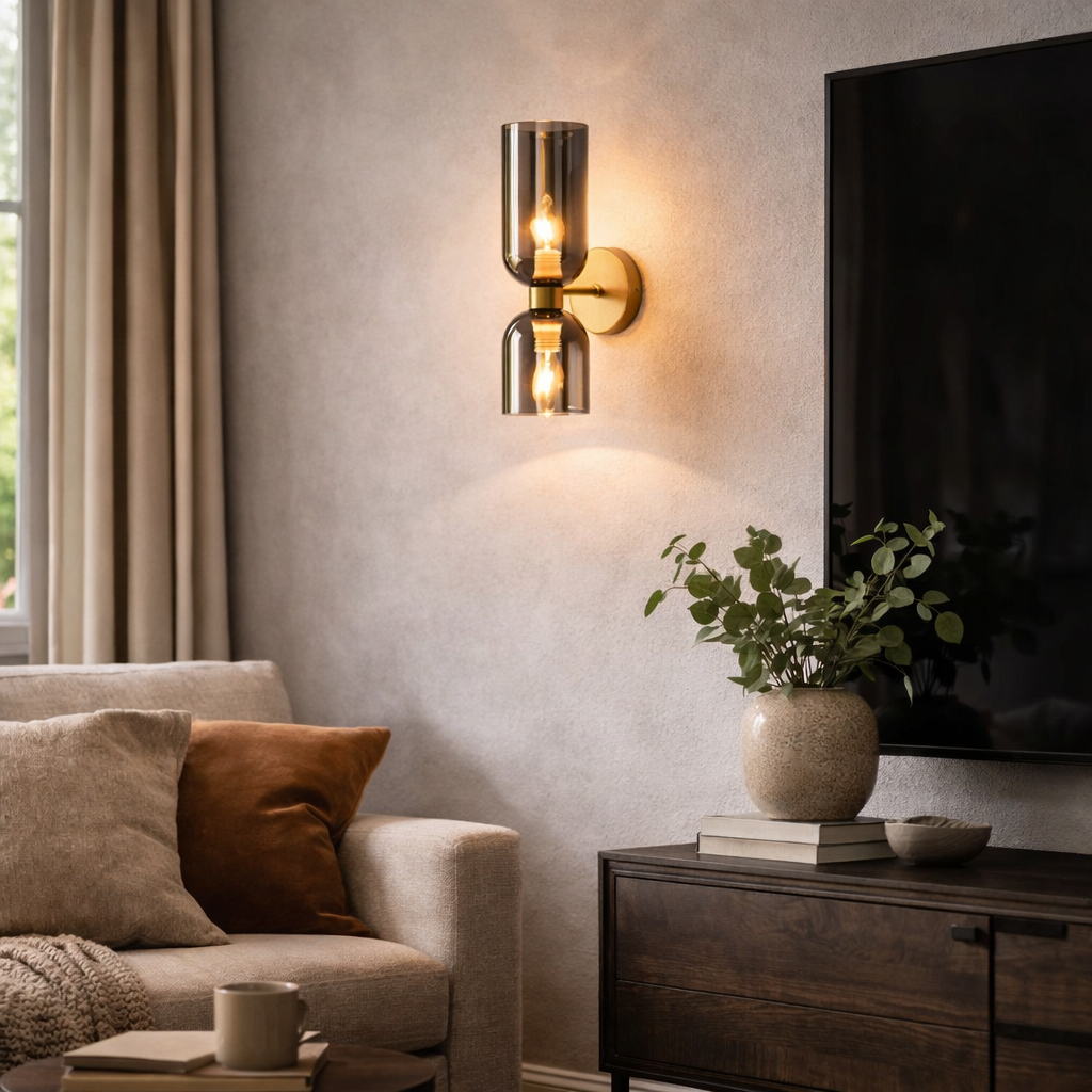 The Luxor Nordic Modern LED Glass Wall Lamp