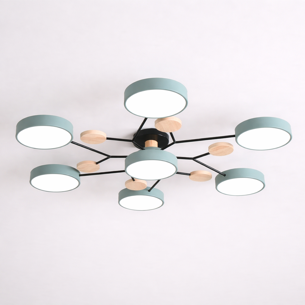The Logix Nordic Wooden Design LED Ceiling Lamp