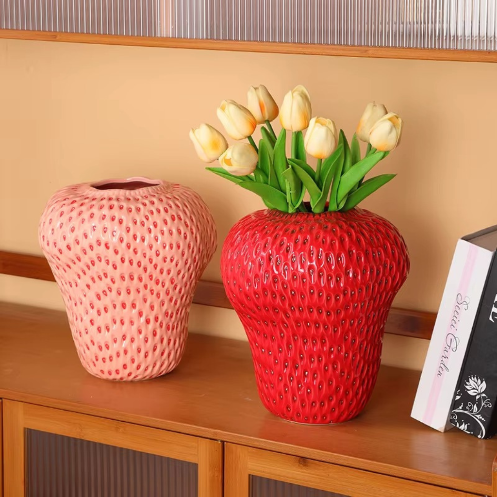 The Berryra Ceramic Strawberry Vase