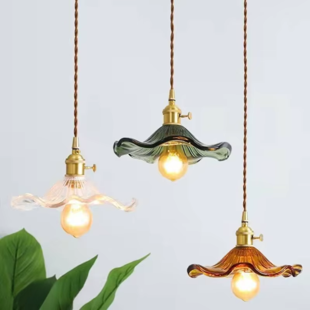 The Zyron Coloured Glass Pendant LED Lamp Ceiling Light