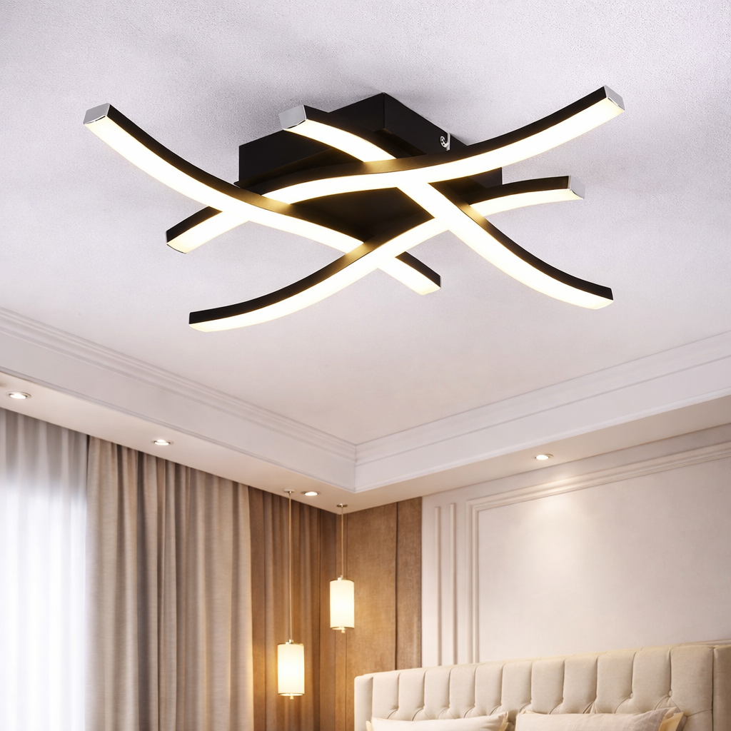 The Curvix Modern Curved Surface Mount LED Ceiling Light