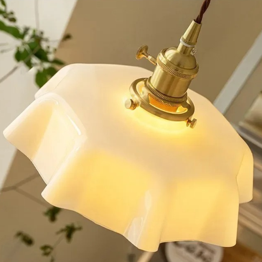 The Petrix Glass Flower Pendant Ceiling Light