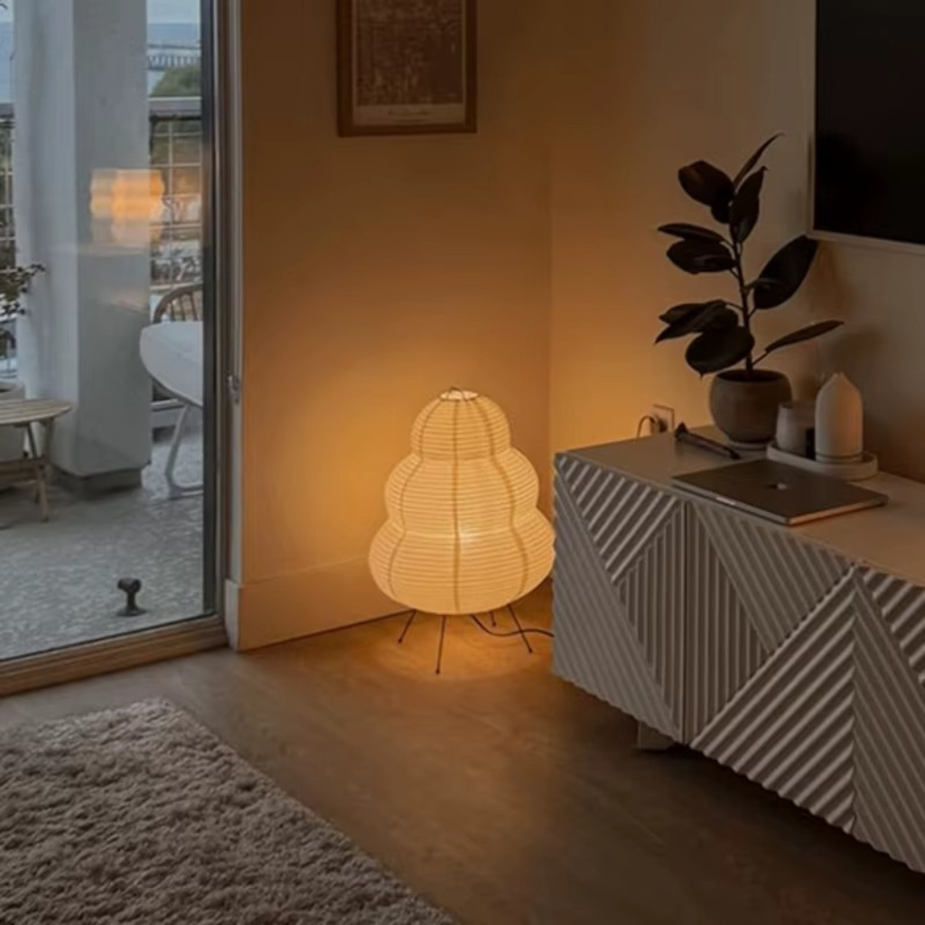 The Ryza Japanese Rice Paper LED Table Lamp