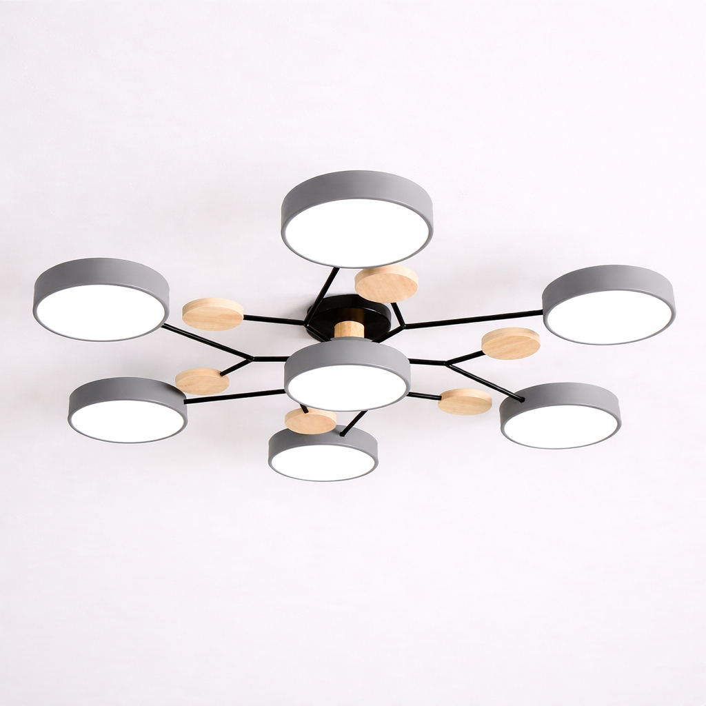 The Logix Nordic Wooden Design LED Ceiling Lamp