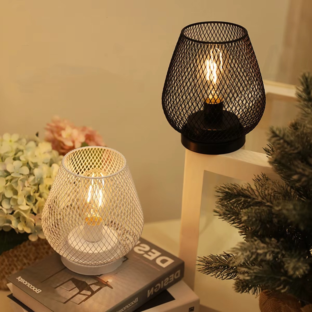 The Cagero Geometric Birdcage LED Table Lamp