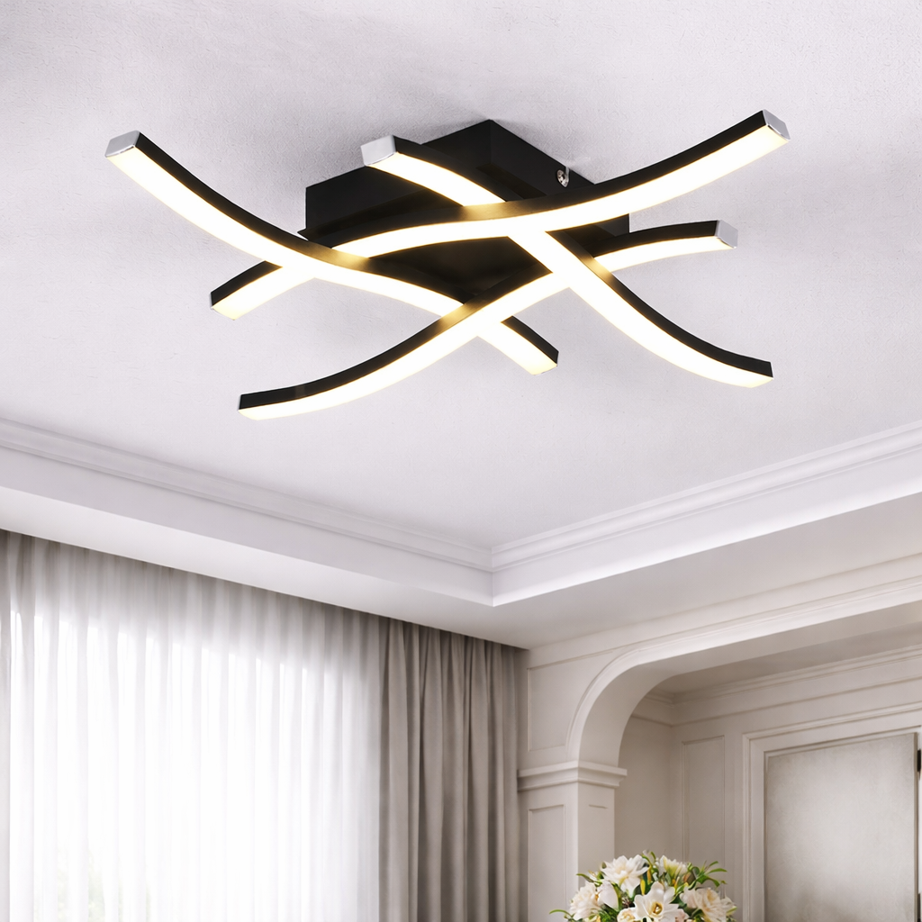 The Curvix Modern Curved Surface Mount LED Ceiling Light