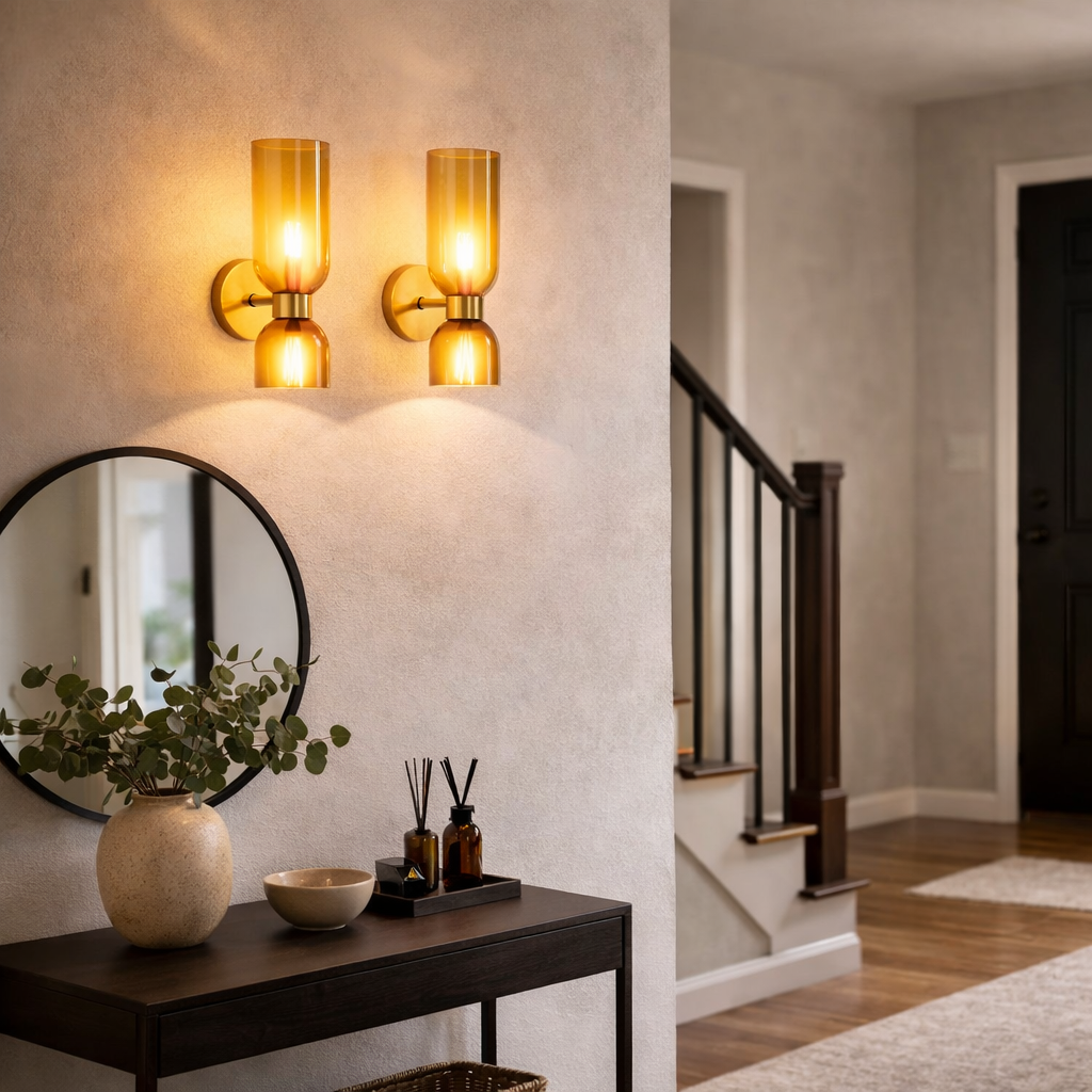 The Luxor Nordic Modern LED Glass Wall Lamp