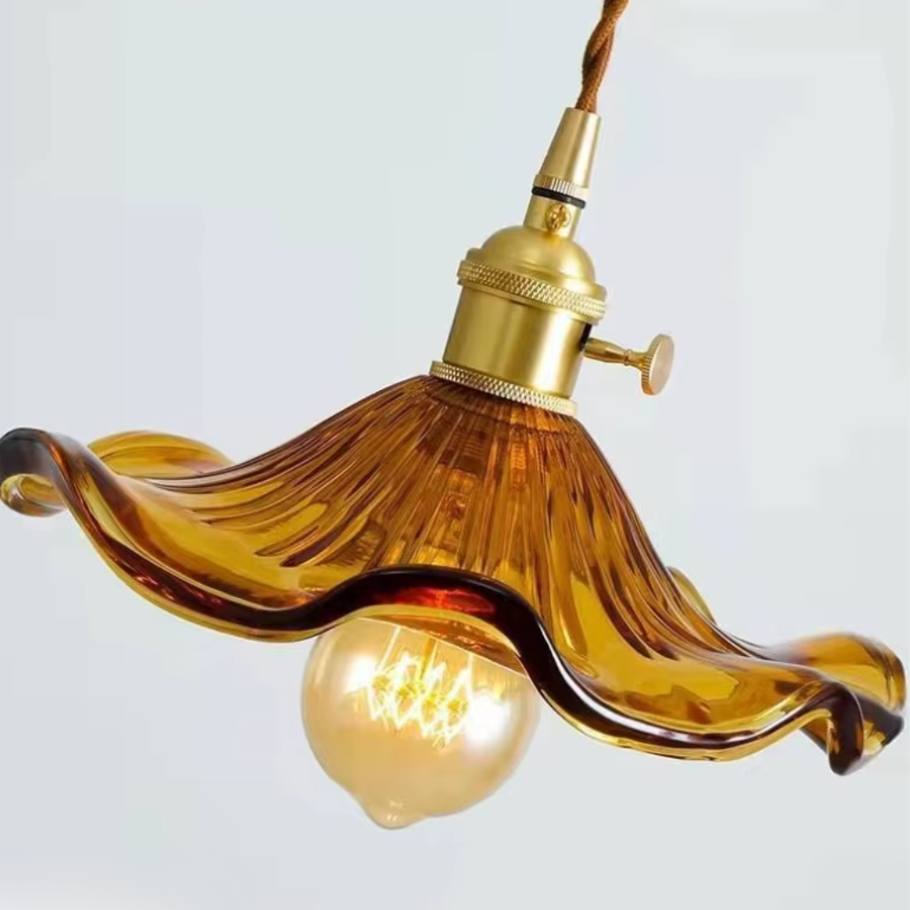 The Zyron Coloured Glass Pendant LED Lamp Ceiling Light