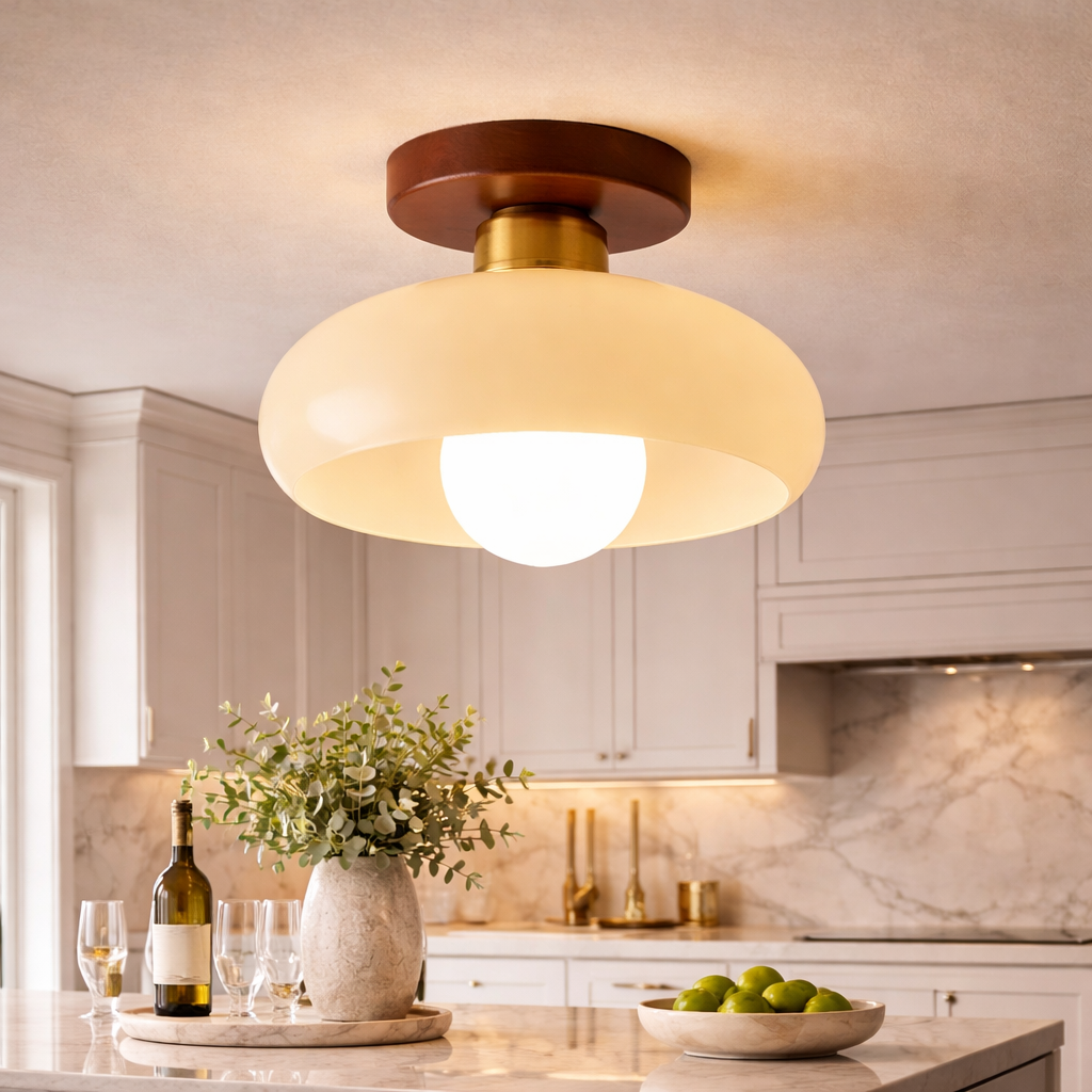 The Walnix Chinese Walnut Ceiling Light