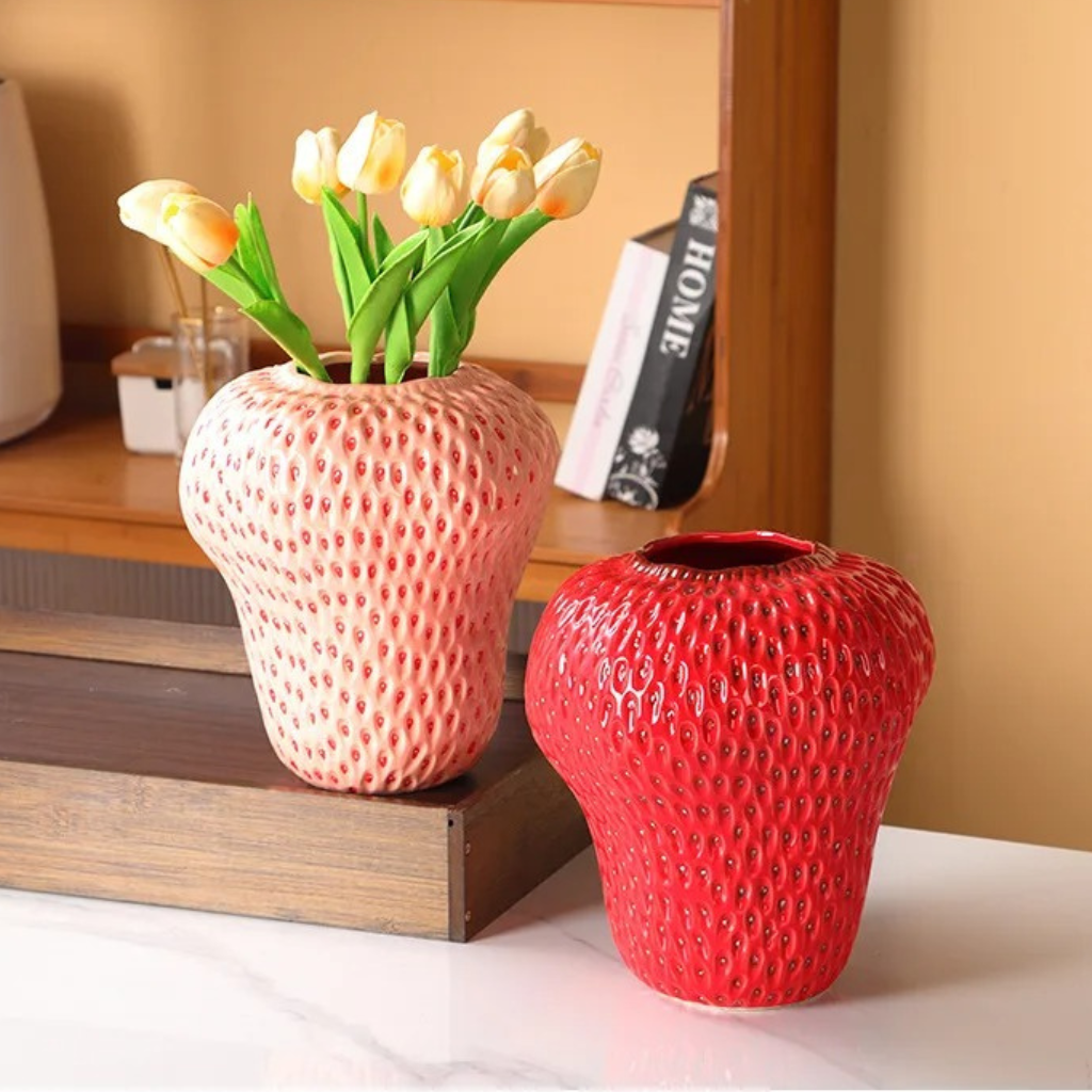 The Berryra Ceramic Strawberry Vase