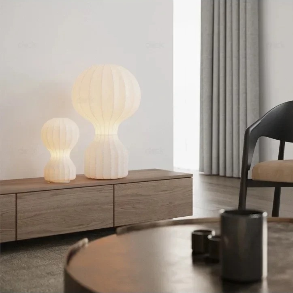 The Cocora Gatto Cocoon Japanese Style LED Table Lamp