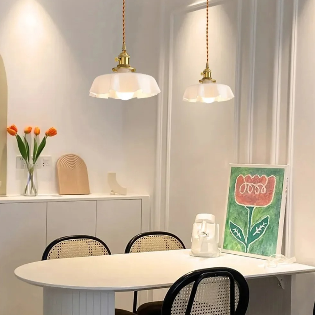 The Petrix Glass Flower Pendant Ceiling Light