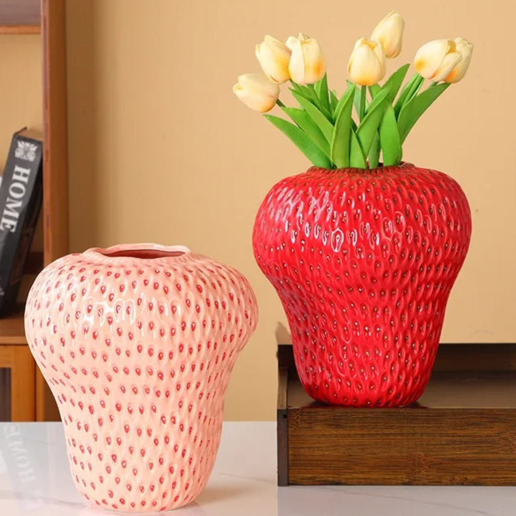 The Berryra Ceramic Strawberry Vase