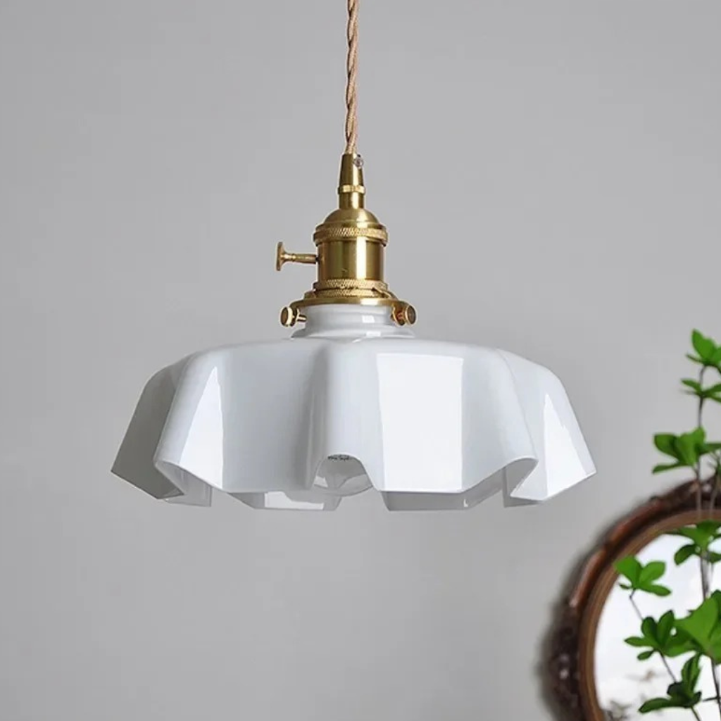 The Petrix Glass Flower Pendant Ceiling Light