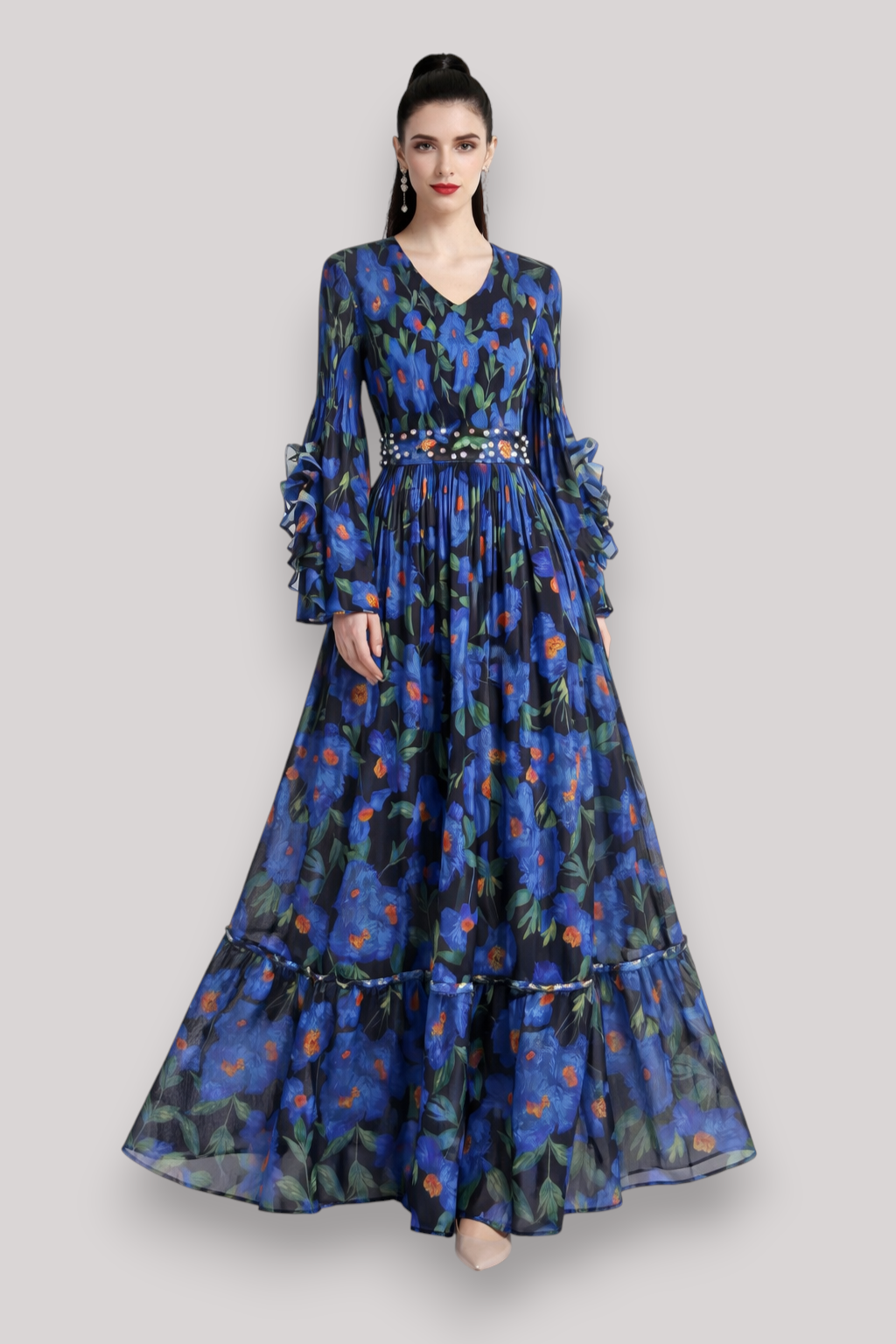 The Abigail Women's Rainbow Stripe Maxi Dress