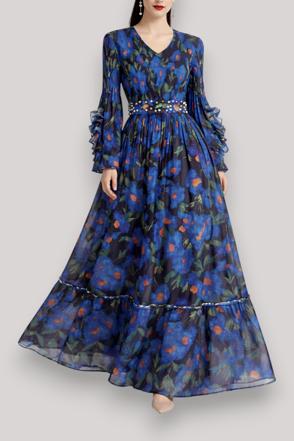 The Abigail Women's Rainbow Stripe Maxi Dress