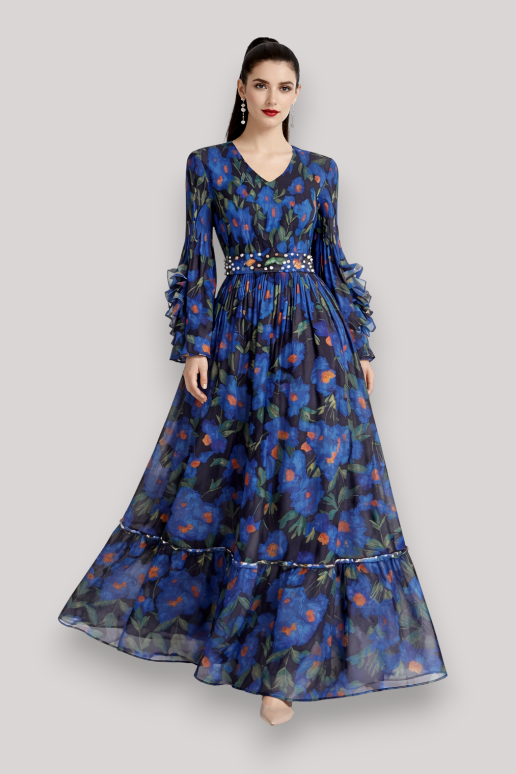 The Abigail Women's Rainbow Stripe Maxi Dress