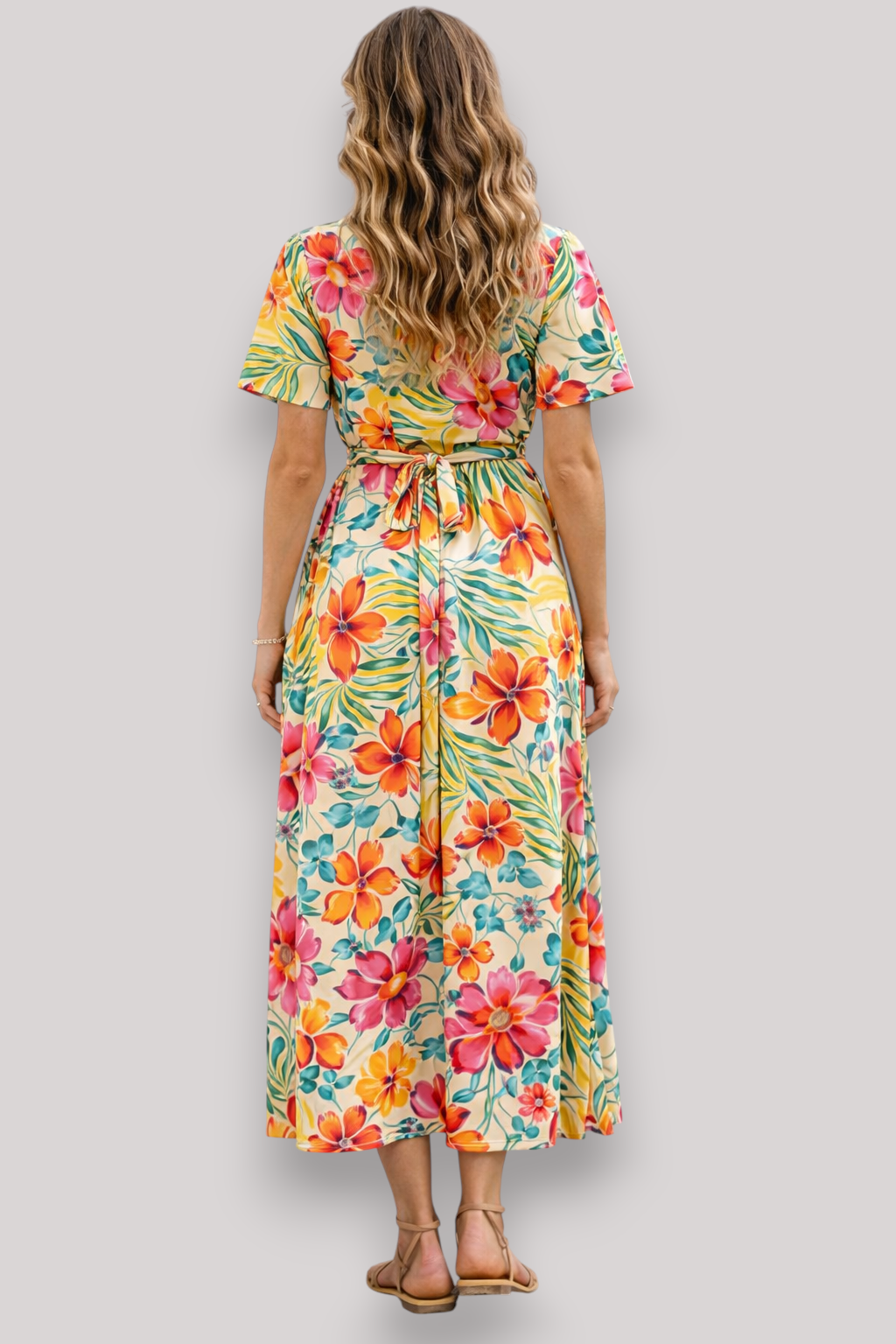The Adelina Women's Floral Vacation Maxi Dress