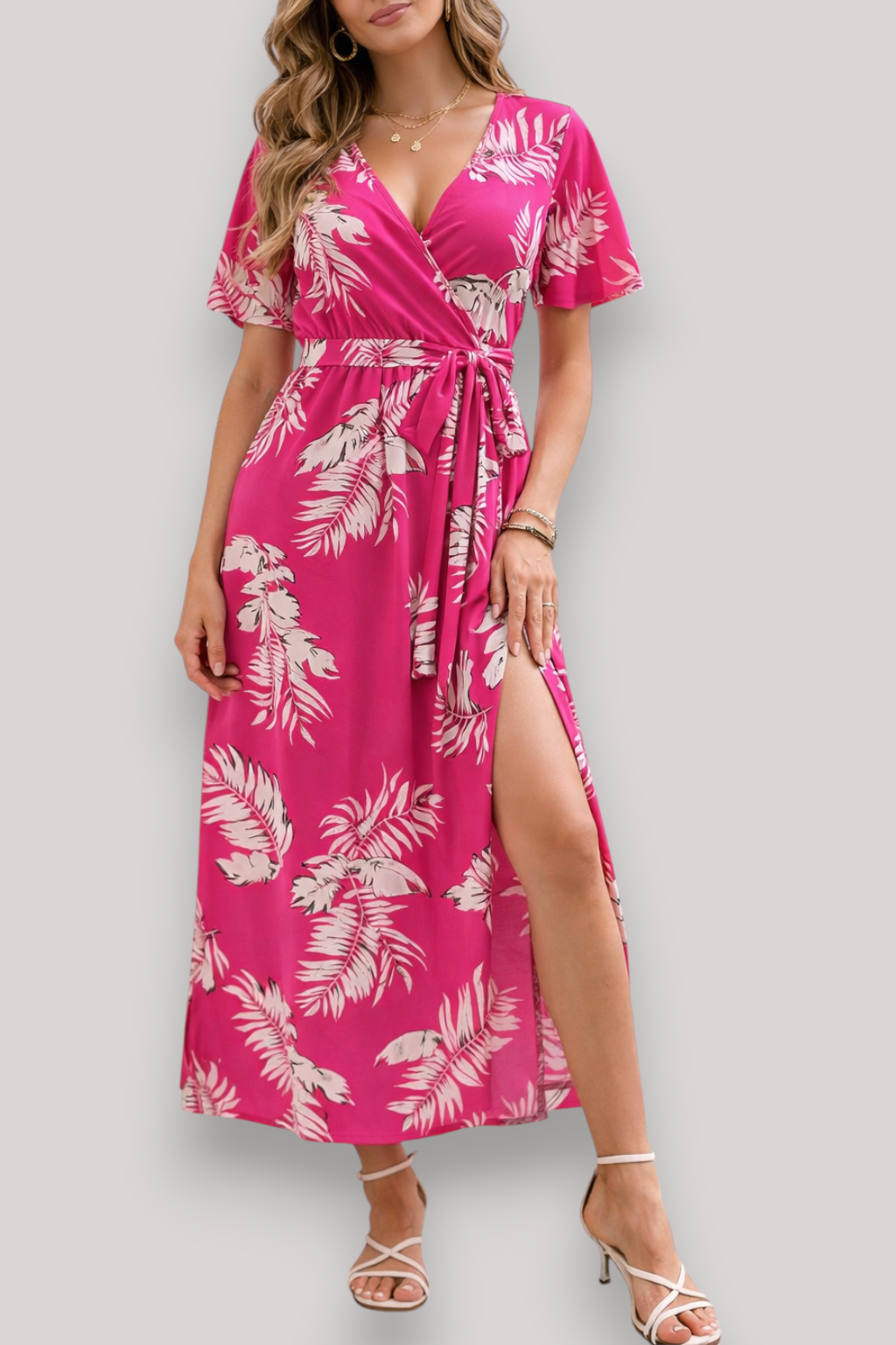 The Adelina Women's Floral Vacation Maxi Dress
