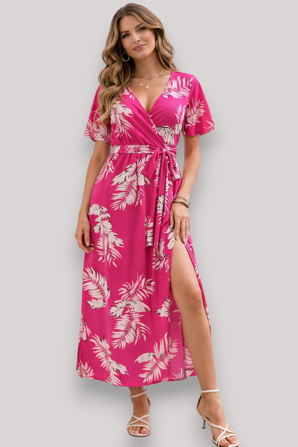 The Adelina Women's Floral Vacation Maxi Dress