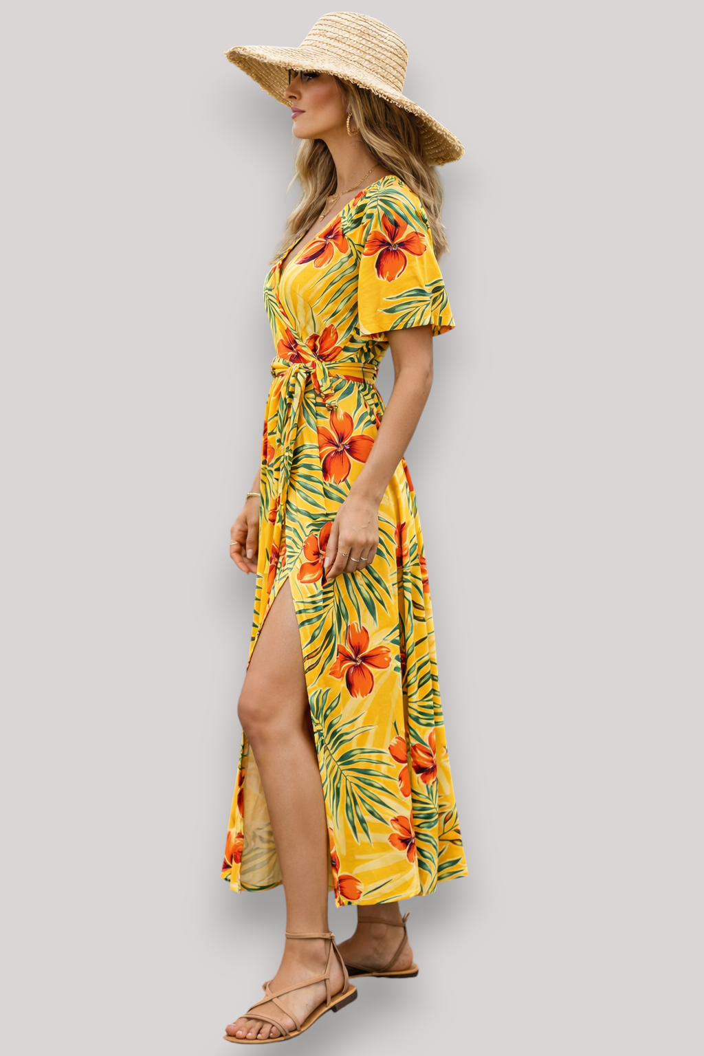 The Adelina Women's Floral Vacation Maxi Dress