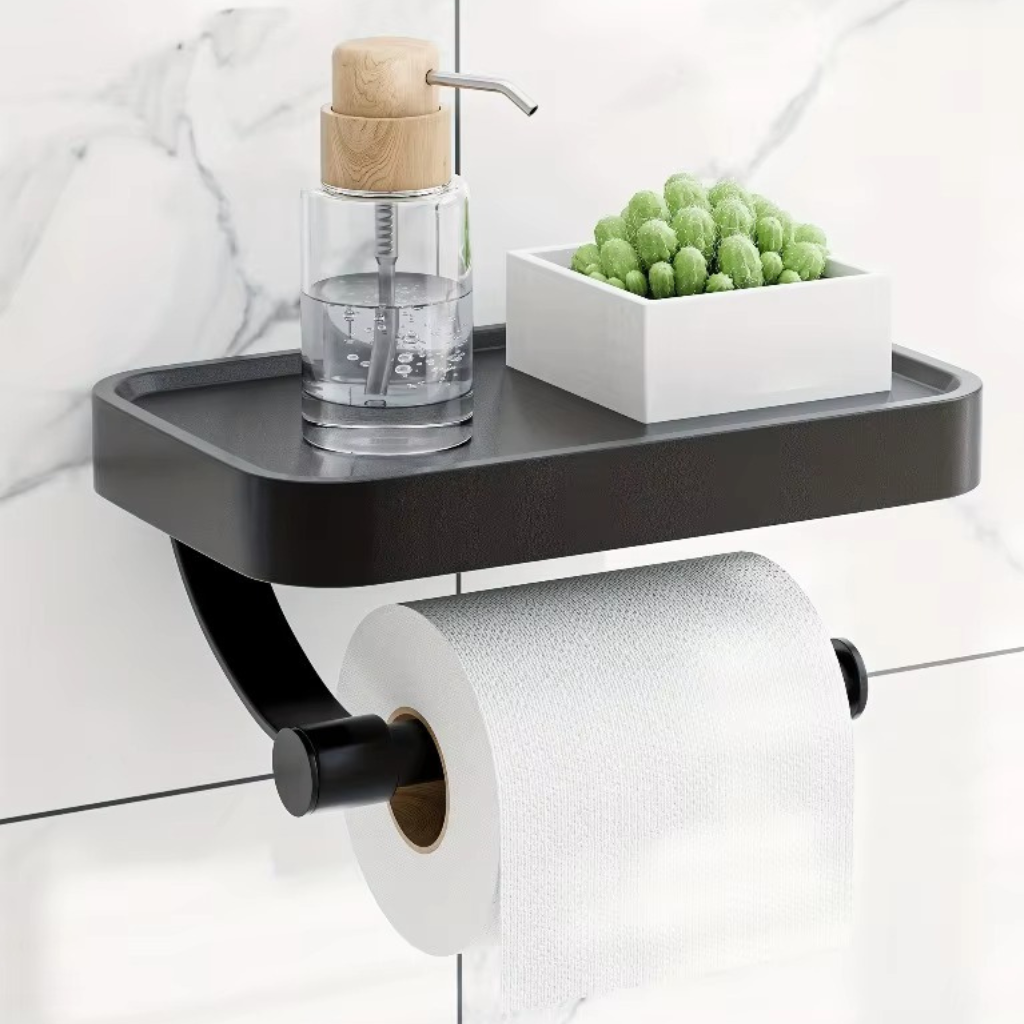 The Adhesio Self Adhesive Wall Mount Toilet Paper Holder