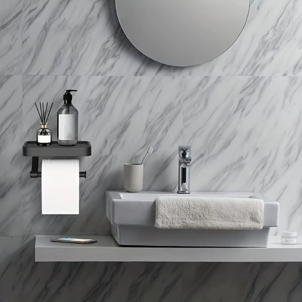 The Adhesio Self Adhesive Wall Mount Toilet Paper Holder