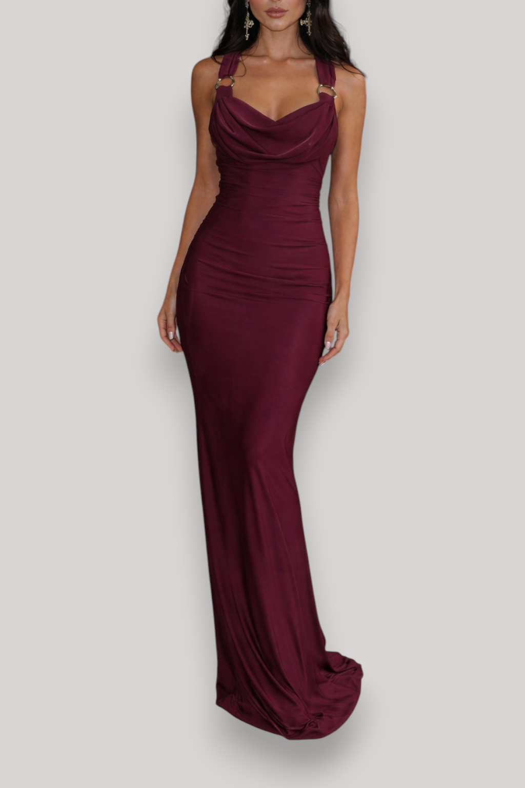The Agnes Women's Elegant Bodycon Midi Dress