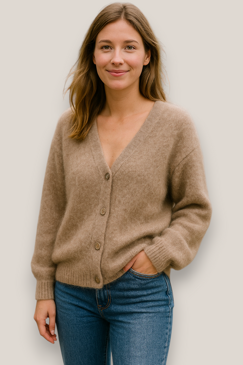 The Ainsley Knit Jumper V Neck Long Sleeve Sweater